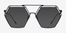 Cyber Black MetalEyeglass Frames from EyeBuyDirect, with Tinted Lenses