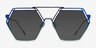 Cyber Blue Green MetalEyeglass Frames from EyeBuyDirect, with Tinted Lenses