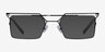 Pacer Black Silver MetalEyeglass Frames from EyeBuyDirect, with Tinted Lenses