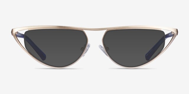 Loom Gold MetalEyeglass Frames from EyeBuyDirect, with Tinted Lenses