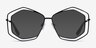 Magnet Shiny Black MetalEyeglass Frames from EyeBuyDirect, with Tinted Lenses
