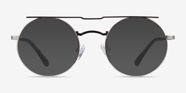 Essence Silver Black MetalEyeglass Frames from EyeBuyDirect, with Tinted Lenses