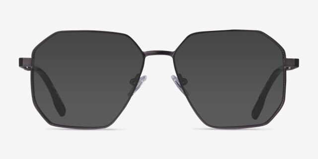 Met Gunmetal Blue MetalEyeglass Frames from EyeBuyDirect, with Tinted Lenses