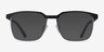 Financier Black MetalEyeglass Frames from EyeBuyDirect, with Tinted Lenses