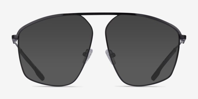Station Black MetalEyeglass Frames from EyeBuyDirect, with Tinted Lenses
