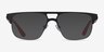 Cab Black Red MetalEyeglass Frames from EyeBuyDirect, with Tinted Lenses