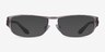 Pro Gunmetal Black Red MetalEyeglass Frames from EyeBuyDirect, with Tinted Lenses