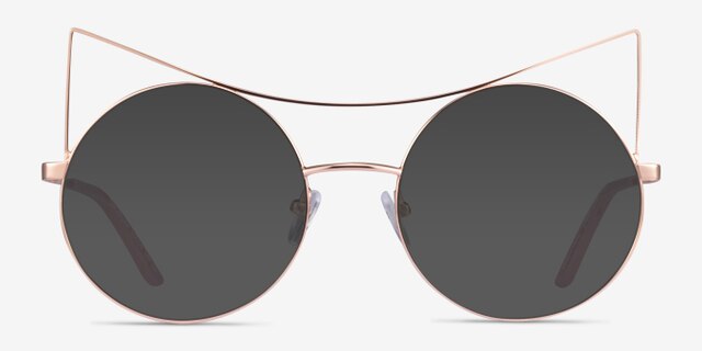 Singapura Rose Gold MetalEyeglass Frames from EyeBuyDirect, with Tinted Lenses