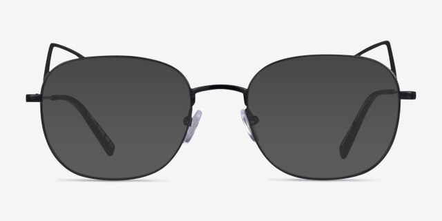 Cymric Black MetalEyeglass Frames from EyeBuyDirect, with Tinted Lenses