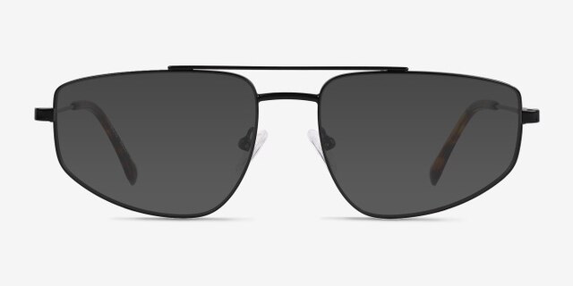 Cumulo Matt Black MetalEyeglass Frames from EyeBuyDirect, with Tinted Lenses