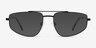 Cumulo Matt Black MetalEyeglass Frames from EyeBuyDirect, with Tinted Lenses