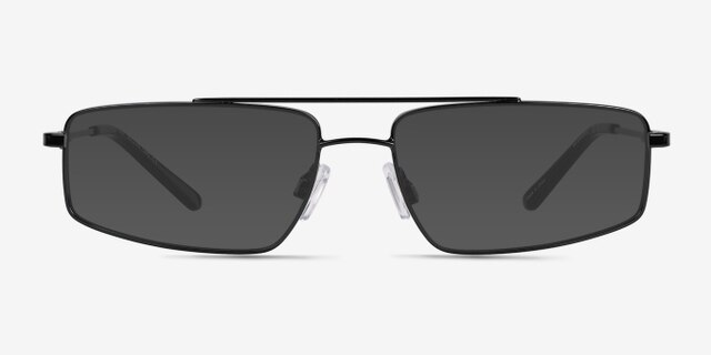 Altitude Shiny Black MetalEyeglass Frames from EyeBuyDirect, with Tinted Lenses