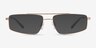 Altitude Satin Gold MetalEyeglass Frames from EyeBuyDirect, with Tinted Lenses