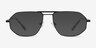 Quebec Matte Black MetalEyeglass Frames from EyeBuyDirect, with Tinted Lenses