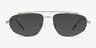 Uniform Satin Gold MétalMontures de lunettes de vue d'EyeBuyDirect, Avec des Verres Teintés