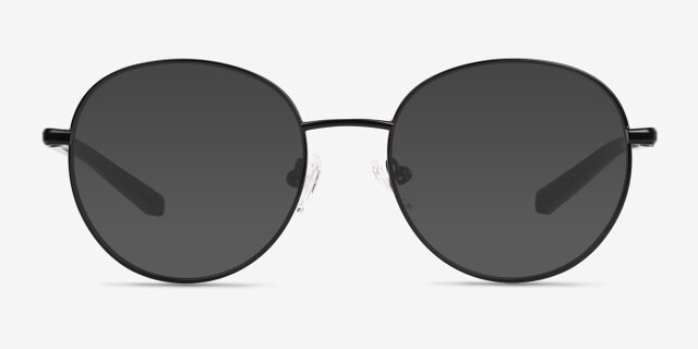 Motivate Matt Black MetalEyeglass Frames from EyeBuyDirect, with Tinted Lenses