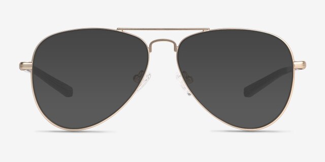 Zest Matt Gold MetalEyeglass Frames from EyeBuyDirect, with Tinted Lenses