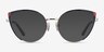 Delilah Shiny Gold Blue MetalEyeglass Frames from EyeBuyDirect, with Tinted Lenses