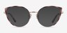 Delilah Matte Gold Tortoise MetalEyeglass Frames from EyeBuyDirect, with Tinted Lenses