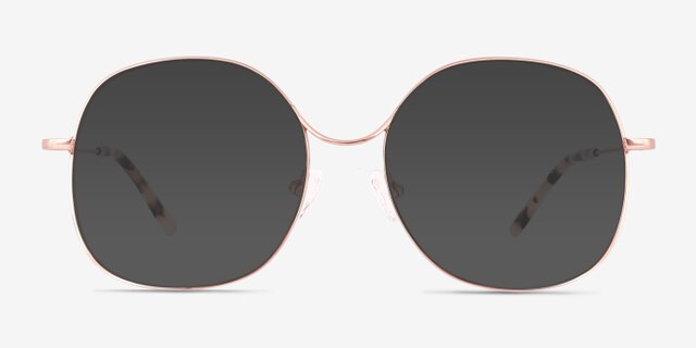 Wilbur Rose Gold MetalEyeglass Frames from EyeBuyDirect, with Tinted Lenses