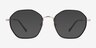 Frances Matte Silver Black MetalEyeglass Frames from EyeBuyDirect, with Tinted Lenses