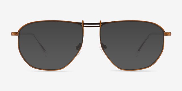 Elwood Bronze MetalEyeglass Frames from EyeBuyDirect, with Tinted Lenses