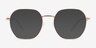 Aiko Matte Rose Gold MetalEyeglass Frames from EyeBuyDirect, with Tinted Lenses