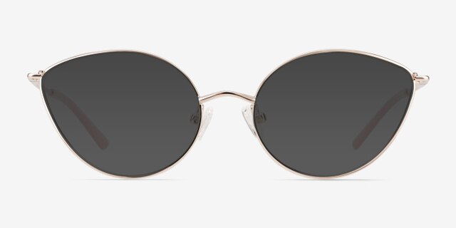 Trina Shiny Rose Gold MetalEyeglass Frames from EyeBuyDirect, with Tinted Lenses