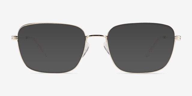 Manifest Shiny Gold MetalEyeglass Frames from EyeBuyDirect, with Tinted Lenses