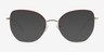 Desire Shiny Gold Red MetalEyeglass Frames from EyeBuyDirect, with Tinted Lenses