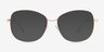 Maude Rose Gold MetalEyeglass Frames from EyeBuyDirect, with Tinted Lenses