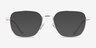 Shiloh Shiny Silver MetalEyeglass Frames from EyeBuyDirect, with Tinted Lenses