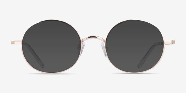Merrill Gold MetalEyeglass Frames from EyeBuyDirect, with Tinted Lenses