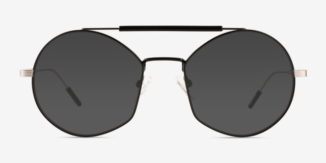 Art Silver Black MetalEyeglass Frames from EyeBuyDirect, with Tinted Lenses