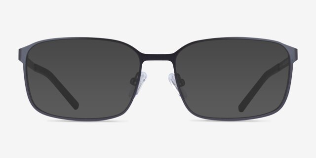 Zayn Matte Navy MetalEyeglass Frames from EyeBuyDirect, with Tinted Lenses