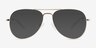 Buzz Shiny Gold MetalEyeglass Frames from EyeBuyDirect, with Tinted Lenses