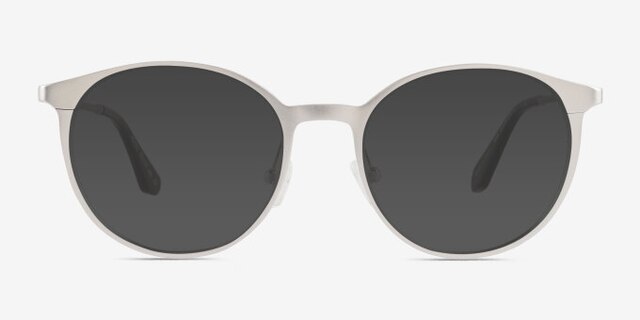 Accel Matte Silver Aluminium-alloyEyeglass Frames from EyeBuyDirect, with Tinted Lenses