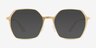 Turbo Matte Gold Aluminium-alloyEyeglass Frames from EyeBuyDirect, with Tinted Lenses