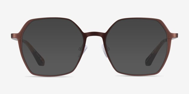 Turbo Matte Brown Aluminium-alloyEyeglass Frames from EyeBuyDirect, with Tinted Lenses