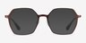 Turbo Matte Brown Aluminium-alloyEyeglass Frames from EyeBuyDirect, with Tinted Lenses