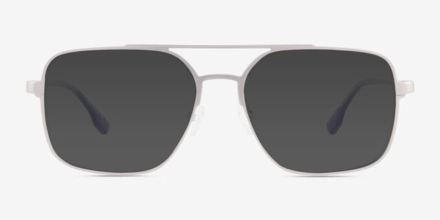 Amp Matte Silver Aluminium-alloyEyeglass Frames from EyeBuyDirect, with Tinted Lenses