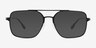 Amp Matte Black Aluminium-alloyEyeglass Frames from EyeBuyDirect, with Tinted Lenses