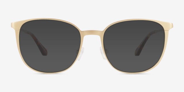 Zoom Matte Gold Aluminium-alloyEyeglass Frames from EyeBuyDirect, with Tinted Lenses