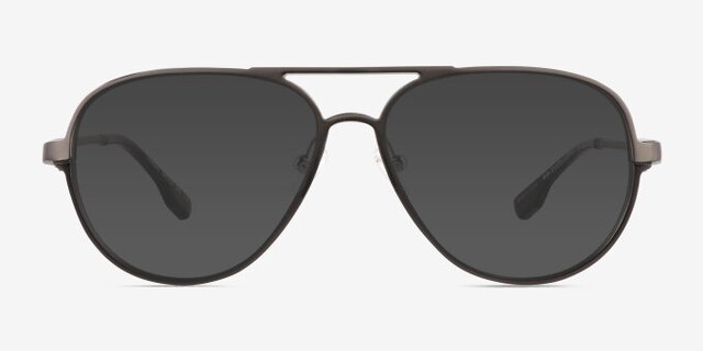 Torque Matte Gunmetal Aluminium-alloyEyeglass Frames from EyeBuyDirect, with Tinted Lenses