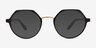 Jet Black Gold Carbon-fiberEyeglass Frames from EyeBuyDirect, with Tinted Lenses