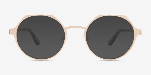 Jet Shiny Gold Black Carbon-fiberEyeglass Frames from EyeBuyDirect, with Tinted Lenses