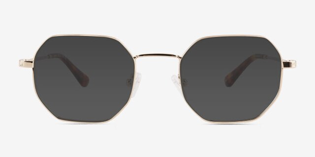 Soar Shiny Golden MétalMontures de lunettes de vue d'EyeBuyDirect, Avec des Verres Teintés