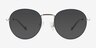 Wondrous Shiny Silver Blue MetalEyeglass Frames from EyeBuyDirect, with Tinted Lenses