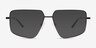 Wyatt Black Matte Gunmetal MetalEyeglass Frames from EyeBuyDirect, with Tinted Lenses