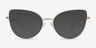 Lee White Rose Gold MetalEyeglass Frames from EyeBuyDirect, with Tinted Lenses